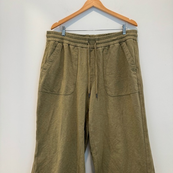 athleta farallon heathered wide leg crop GREEN SIZE 18 - Picture 3 of 13